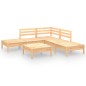 vidaXL Juego de muebles de jardín 6 piezas madera maciza pino vidaXL Juego de muebles de jardín 6 piezas madera maciza pino