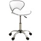 vidaXL Taburete de salón de belleza de cuero sintético blanco vidaXL Taburete de salón de belleza de cuero sintético blanco