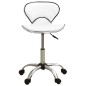 vidaXL Taburete de salón de belleza de cuero sintético blanco vidaXL Taburete de salón de belleza de cuero sintético blanco