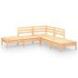 vidaXL Juego de muebles de jardín 5 piezas madera maciza pino vidaXL Juego de muebles de jardín 5 piezas madera maciza pino