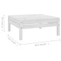 vidaXL Juego de muebles de jardín 4 piezas madera maciza pino blanco vidaXL Juego de muebles de jardín 4 piezas madera maciza pino blanco