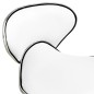 vidaXL Taburete de salón de belleza de cuero sintético blanco vidaXL Taburete de salón de belleza de cuero sintético blanco