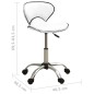 vidaXL Taburete de salón de belleza de cuero sintético blanco vidaXL Taburete de salón de belleza de cuero sintético blanco
