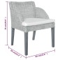 vidaXL Silla de comedor con cojín ratán natural gris vidaXL Silla de comedor con cojín ratán natural gris