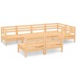 vidaXL Juego de muebles de jardín 7 piezas madera maciza pino