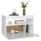vidaXL Mesitas noche LED 2 uds contrachapada blanco brillo 60x35x40 cm vidaXL Mesitas noche LED 2 uds contrachapada blanco brillo 60x35x40 cm