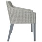 vidaXL Silla de comedor con cojín ratán natural gris vidaXL Silla de comedor con cojín ratán natural gris