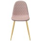 vidaXL Sillas de comedor 6 unidades terciopelo rosa vidaXL Sillas de comedor 6 unidades terciopelo rosa