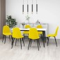 vidaXL Sillas de comedor 6 uds terciopelo amarillo mostaza vidaXL Sillas de comedor 6 uds terciopelo amarillo mostaza