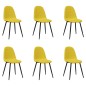 vidaXL Sillas de comedor 6 uds terciopelo amarillo mostaza vidaXL Sillas de comedor 6 uds terciopelo amarillo mostaza