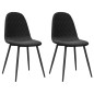 vidaXL Sillas de comedor 2 unidades terciopelo negro vidaXL Sillas de comedor 2 unidades terciopelo negro