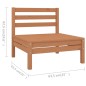 vidaXL Juego muebles de jardín 9 pzas madera maciza pino marrón miel vidaXL Juego muebles de jardín 9 pzas madera maciza pino marrón miel