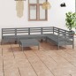 vidaXL Juego de muebles de jardín 7 piezas madera maciza de pino gris vidaXL Juego de muebles de jardín 7 piezas madera maciza de pino gris