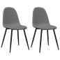 vidaXL Sillas de comedor 2 unidades terciopelo gris claro