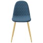 vidaXL Sillas de comedor 4 unidades terciopelo azul vidaXL Sillas de comedor 4 unidades terciopelo azul