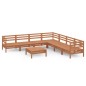 vidaXL Juego muebles de jardín 8 pzas madera maciza pino marrón miel vidaXL Juego muebles de jardín 8 pzas madera maciza pino marrón miel