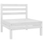 vidaXL Juego de muebles de jardín 9 pzas madera maciza de pino blanco vidaXL Juego de muebles de jardín 9 pzas madera maciza de pino blanco