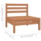 vidaXL Juego muebles de jardín 12 pzas madera maciza pino marrón miel vidaXL Juego muebles de jardín 12 pzas madera maciza pino marrón miel