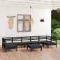 vidaXL Juego de muebles de jardín 8 piezas madera maciza de pino vidaXL Juego de muebles de jardín 8 piezas madera maciza de pino
