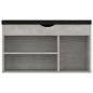 vidaXL Banco zapatero con cojín madera de ingeniería gris hormigón vidaXL Banco zapatero con cojín madera de ingeniería gris hormigón