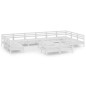 vidaXL Juego de muebles de jardín 13 pzas madera maciza de pino blanco vidaXL Juego de muebles de jardín 13 pzas madera maciza de pino blanco