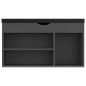 vidaXL Banco zapatero con cojín madera ingeniería gris 80x30x47 cm vidaXL Banco zapatero con cojín madera ingeniería gris 80x30x47 cm