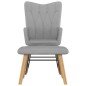 vidaXL Silla mecedora con reposapiés tela gris claro vidaXL Silla mecedora con reposapiés tela gris claro