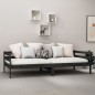 vidaXL Sofá cama con colchón madera de pino maciza negro 90x200 cm vidaXL Sofá cama con colchón madera de pino maciza negro 90x200 cm