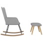vidaXL Silla mecedora con reposapiés tela gris claro vidaXL Silla mecedora con reposapiés tela gris claro
