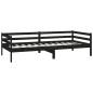 vidaXL Sofá cama con colchón madera de pino maciza negro 90x200 cm vidaXL Sofá cama con colchón madera de pino maciza negro 90x200 cm