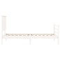 vidaXL Estructura de cama individual con cabecero madera maciza blanco vidaXL Estructura de cama individual con cabecero madera maciza blanco