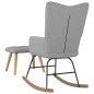 vidaXL Silla mecedora con reposapiés tela gris claro vidaXL Silla mecedora con reposapiés tela gris claro