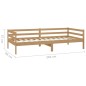 vidaXL Sofá cama y colchón madera pino maciza marrón miel 90x200 cm vidaXL Sofá cama y colchón madera pino maciza marrón miel 90x200 cm