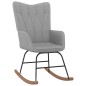 vidaXL Silla mecedora con reposapiés tela gris claro vidaXL Silla mecedora con reposapiés tela gris claro