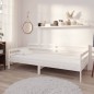 vidaXL Sofá cama con colchón madera de pino maciza blanco 90x200 cm vidaXL Sofá cama con colchón madera de pino maciza blanco 90x200 cm