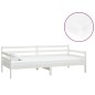 vidaXL Sofá cama con colchón madera de pino maciza blanco 90x200 cm vidaXL Sofá cama con colchón madera de pino maciza blanco 90x200 cm