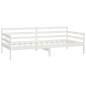 vidaXL Sofá cama con colchón madera de pino maciza blanco 90x200 cm vidaXL Sofá cama con colchón madera de pino maciza blanco 90x200 cm