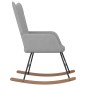 vidaXL Silla mecedora con reposapiés tela gris claro vidaXL Silla mecedora con reposapiés tela gris claro