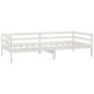 vidaXL Sofá cama con colchón madera de pino maciza blanco 90x200 cm vidaXL Sofá cama con colchón madera de pino maciza blanco 90x200 cm