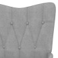 vidaXL Silla mecedora con reposapiés tela gris claro vidaXL Silla mecedora con reposapiés tela gris claro
