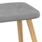 vidaXL Silla mecedora con reposapiés tela gris claro vidaXL Silla mecedora con reposapiés tela gris claro