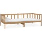 vidaXL Sofá cama y colchón madera pino maciza marrón miel 90x200 cm vidaXL Sofá cama y colchón madera pino maciza marrón miel 90x200 cm