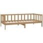 vidaXL Sofá cama y colchón madera pino maciza marrón miel 90x200 cm vidaXL Sofá cama y colchón madera pino maciza marrón miel 90x200 cm