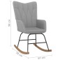 vidaXL Silla mecedora con reposapiés tela gris claro vidaXL Silla mecedora con reposapiés tela gris claro