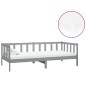 vidaXL Sofá cama con colchón madera de pino maciza gris 90x200 cm vidaXL Sofá cama con colchón madera de pino maciza gris 90x200 cm