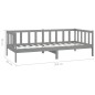 vidaXL Sofá cama con colchón madera de pino maciza gris 90x200 cm vidaXL Sofá cama con colchón madera de pino maciza gris 90x200 cm