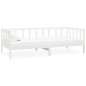 vidaXL Sofá cama con colchón madera de pino maciza blanco 90x200 cm vidaXL Sofá cama con colchón madera de pino maciza blanco 90x200 cm