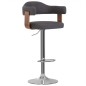 vidaXL Taburetes de bar 2 unidades madera curvada gris oscuro y tela vidaXL Taburetes de bar 2 unidades madera curvada gris oscuro y tela