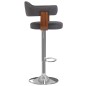 vidaXL Taburetes de bar 2 unidades madera curvada gris oscuro y tela vidaXL Taburetes de bar 2 unidades madera curvada gris oscuro y tela