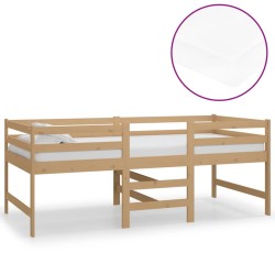 vidaXL Cama de altura media colchón madera pino marrón miel 90x200 cm